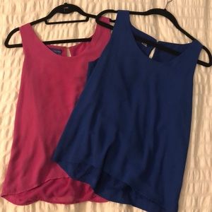 2 Sleeveless Tops (Pink and Blue)